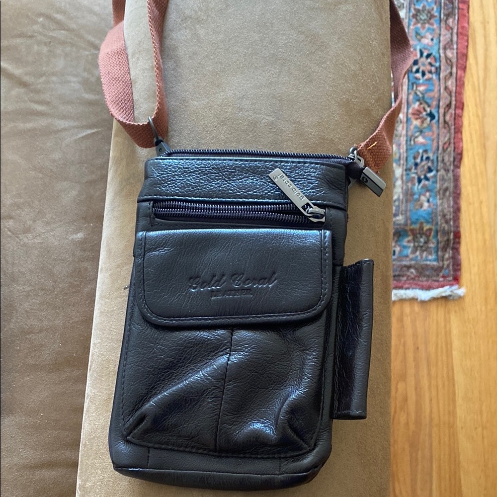 Classic brown  Leather Messenger Bag with Smooth Finish